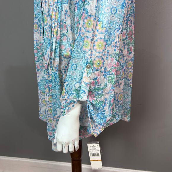 Ruby Rd. top blouse 3x floral pastel colorful light weight NWT - Picture 5 of 15